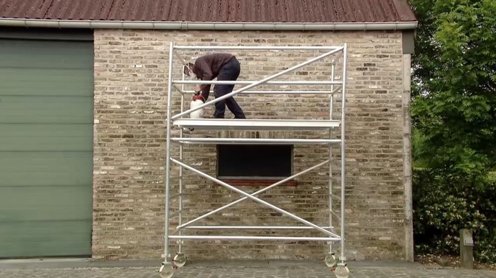rolsteiger werken ladder steiger