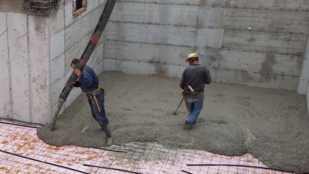 gewapend beton storten