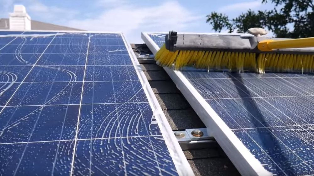 reinigen nettoyage panneuax solaires