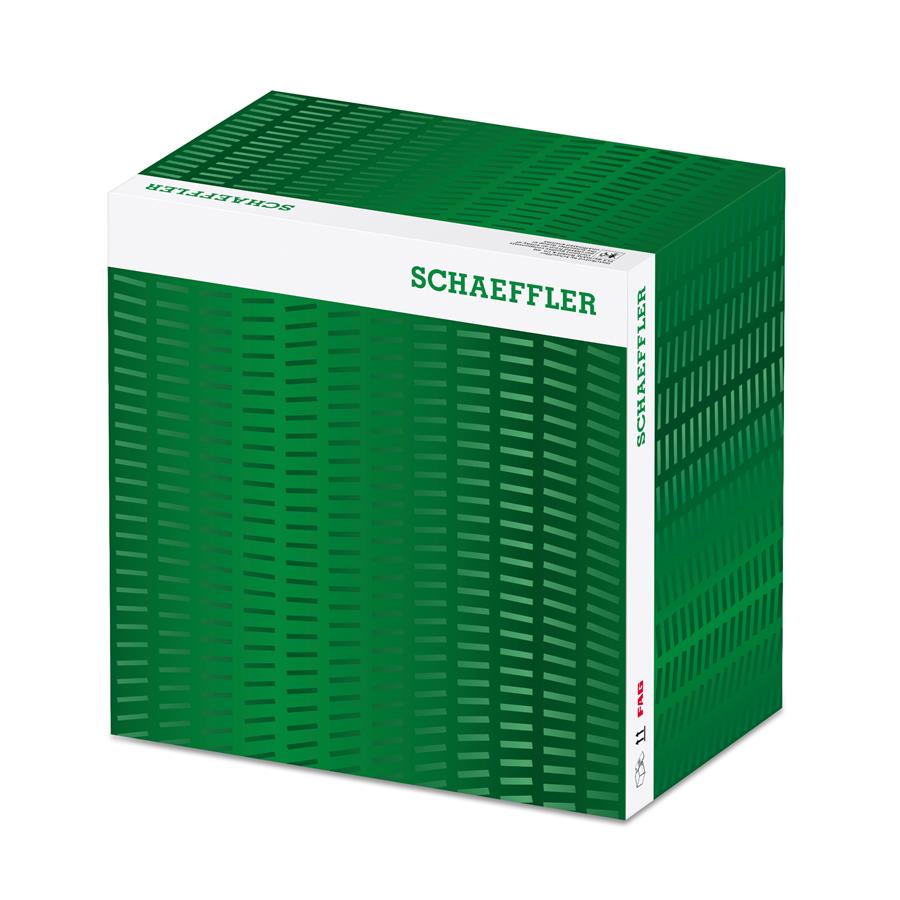 De nieuwe aftermarketverpakking plaatst het merk Schaeffler centraal, terwijl FAG als ondersteunend productmerk herkenbaar blijft