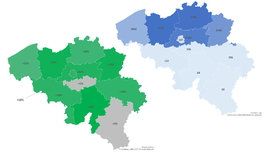 visuele voorstelling geografische verdeling